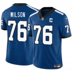 Men Indianapolis Colts 76 Jack Wilson Blue 2025 F U S E  Throwback Vapor Limited Stitched Football Jersey