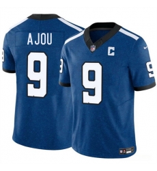 Men Indianapolis Colts 9 Ajou Ajou Blue 2025 F U S E Throwback Vapor Limited Stitched Football Jersey Men Indianapolis Colts 9 Ajou Ajou Blue 2025 F U S E Throwback Vapor Limited Stitched Football Jersey