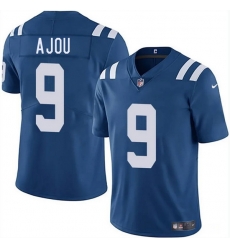Men Indianapolis Colts 9 Ajou Ajou Blue 2025 Vapor Limited Stitched Football Jersey Men Indianapolis Colts 9 Ajou Ajou Blue 2025 Vapor Limited Stitched Football Jersey
