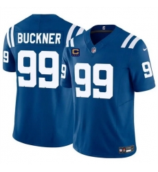 Men Indianapolis Colts 99 DeForest Buckner Blue 2024 F U S E With 4 Star C Patch Vapor Limited Stitched Football Jersey Men Indianapolis Colts 99 DeForest Buckner Blue 2024 F U S E With 4 Star C Patch Vapor Limited Stitched Football Jersey