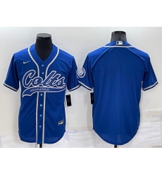 Men Indianapolis Colts Blank Royal Cool Base Stitched Baseball Jersey Men Indianapolis Colts Blank Royal Cool Base Stitched Baseball Jersey