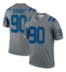 Men Indianapolis Colts Grover Stewart 90 Legend Grey Sitched NFL Limited Jersey Men Indianapolis Colts Grover Stewart 90 Legend Grey Sitched NFL Limited Jersey