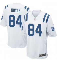 Men Nike Indianapolis Colts 84 Jack Doyle Game White NFL Jersey Men Nike Indianapolis Colts 84 Jack Doyle Game White NFL Jersey
