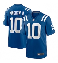 Men's Indianapolis Colts #10 Gardner Minshew II Royal Nike Game Jersey Men's Indianapolis Colts #10 Gardner Minshew II Royal Nike Game Jersey