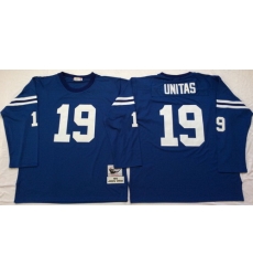 Mitchell And Ness Colts #19 Johnny Unitas blue Throwback Stitched NFL Jersey Mitchell And Ness Colts #19 Johnny Unitas blue Throwback Stitched NFL Jersey