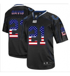 New Indianapolis Colts #21 Vontae Davis Black Men' Stitched NFL Elite USA Flag Fashion Jersey New Indianapolis Colts #21 Vontae Davis Black Men' Stitched NFL Elite USA Flag Fashion Jersey