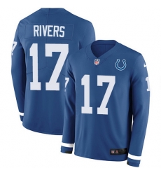 Nike Colts 17 Philip Rivers Royal Blue Team Color Men Stitched NFL Limited Therma Long Sleeve Jersey Nike Colts 17 Philip Rivers Royal Blue Team Color Men Stitched NFL Limited Therma Long Sleeve Jersey