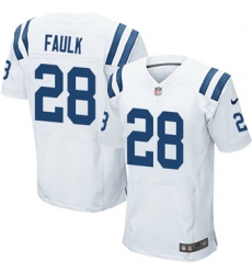 Nike Colts #28 Marshall Faulk White Mens Stitched NFL Elite Jersey Nike Colts #28 Marshall Faulk White Mens Stitched NFL Elite Jersey
