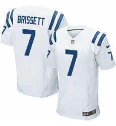 Nike Colts #7 Jacoby Brissett White Mens Stitched NFL Elite Jersey Nike Colts #7 Jacoby Brissett White Mens Stitched NFL Elite Jersey
