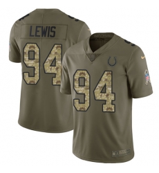 Nike Colts #94 Tyquan Lewis Olive Camo Mens Stitched NFL Limited 2017 Salute to Service Jersey Nike Colts #94 Tyquan Lewis Olive Camo Mens Stitched NFL Limited 2017 Salute to Service Jersey