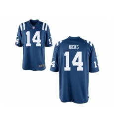 Nike Indianapolis Colts 14 Hakeem Nicks blue game Jersey Nike Indianapolis Colts 14 Hakeem Nicks blue game Jersey