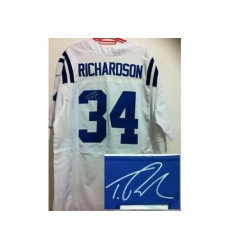 Nike Indianapolis Colts 34 Trent Richardson White Elite Signed NFL Jersey Nike Indianapolis Colts 34 Trent Richardson White Elite Signed NFL Jersey
