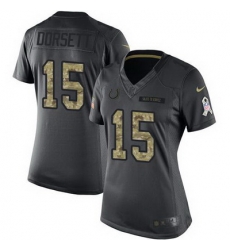 Nike Colts #15 Phillip Dorsett Black Womens Stitched NFL Limited 2016 Salute to Service Jersey Nike Colts #15 Phillip Dorsett Black Womens Stitched NFL Limited 2016 Salute to Service Jersey