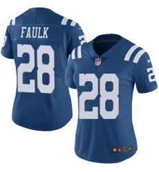 Nike Colts #28 Marshall Faulk Royal Blue Womens Stitched NFL Limited Rush Jersey Nike Colts #28 Marshall Faulk Royal Blue Womens Stitched NFL Limited Rush Jersey