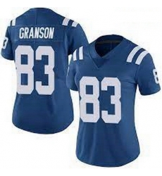 Women Indianapolis 83 Indianapolis Colts Kylen Granson Blue Jersey Women Indianapolis 83 Indianapolis Colts Kylen Granson Blue Jersey