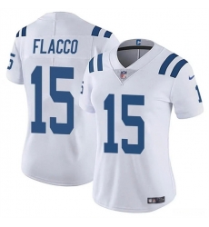 Women Indianapolis Colts 15 Joe Flacco White Vapor Stitched Jersey Women Indianapolis Colts 15 Joe Flacco White Vapor Stitched Jersey