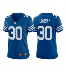 Women Indianapolis Colts 30 Phillip Lindsay New Blue Stitched Jersey Women Indianapolis Colts 30 Phillip Lindsay New Blue Stitched Jersey