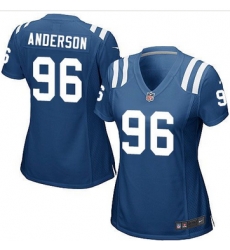 Women Nike Colts #96 Henry Anderson Royal Blue Team Color Stitched NFL Elite Jersey Women Nike Colts #96 Henry Anderson Royal Blue Team Color Stitched NFL Elite Jersey