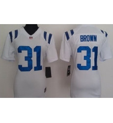 Women Nike Indianapolis Colts 31# Donald Brown White Nike NFL Jerseys Women Nike Indianapolis Colts 31# Donald Brown White Nike NFL Jerseys