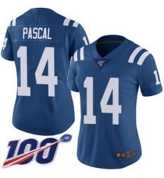 Women Zach Pascal Limited Home Jersey 14 Football Indianapolis Colts Royal Blue 100TH Season Patch Women Zach Pascal Limited Home Jersey 14 Football Indianapolis Colts Royal Blue 100TH Season Patch