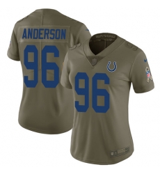 Womens Nike Colts #96 Henry Anderson Olive Stitched NFL Limited 2017 Salute to Service Jersey Womens Nike Colts #96 Henry Anderson Olive Stitched NFL Limited 2017 Salute to Service Jersey