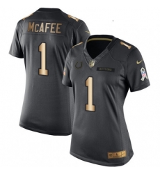 Womens Nike Indianapolis Colts 1 Pat McAfee Limited BlackGold Salute to Service NFL Jersey Womens Nike Indianapolis Colts 1 Pat McAfee Limited BlackGold Salute to Service NFL Jersey