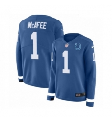 Womens Nike Indianapolis Colts 1 Pat McAfee Limited Blue Therma Long Sleeve NFL Jersey Womens Nike Indianapolis Colts 1 Pat McAfee Limited Blue Therma Long Sleeve NFL Jersey