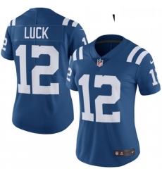 Womens Nike Indianapolis Colts 12 Andrew Luck Limited Royal Blue Rush Vapor Untouchable NFL Jersey Womens Nike Indianapolis Colts 12 Andrew Luck Limited Royal Blue Rush Vapor Untouchable NFL Jersey