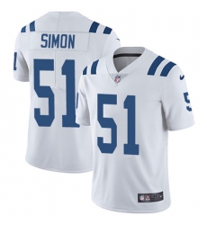 Youth Nike Colts #51 John Simon White Stitched NFL Vapor Untouchable Limited Jersey Youth Nike Colts #51 John Simon White Stitched NFL Vapor Untouchable Limited Jersey