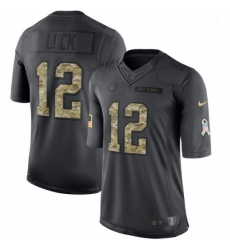 Youth Nike Indianapolis Colts 12 Andrew Luck Limited Black 2016 Salute to Service NFL Jersey Youth Nike Indianapolis Colts 12 Andrew Luck Limited Black 2016 Salute to Service NFL Jersey
