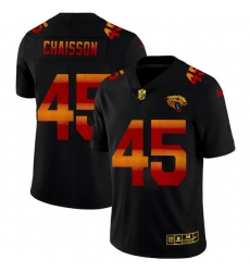 Jacksonville Jaguars 45 K 27Lavon Chaisson Men Black Nike Red Orange Stripe Vapor Limited NFL Jersey Jacksonville Jaguars 45 K 27Lavon Chaisson Men Black Nike Red Orange Stripe Vapor Limited NFL Jersey