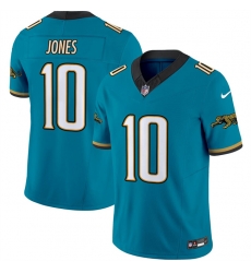 Men Jacksonville Jaguars 10 Mac Jones Teal 2024 F U S E Prowler Throwback Vapor Limited Stitched Football Jersey Men Jacksonville Jaguars 10 Mac Jones Teal 2024 F U S E Prowler Throwback Vapor Limited Stitched Football Jersey