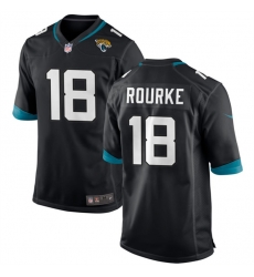 Men Jacksonville Jaguars 18 Nathan Rourke Black Stitched Game Jersey Men Jacksonville Jaguars 18 Nathan Rourke Black Stitched Game Jersey