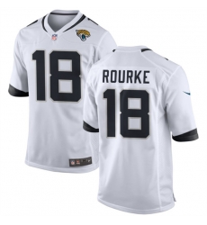 Men Jacksonville Jaguars 18 Nathan Rourke White Stitched Game Jersey Men Jacksonville Jaguars 18 Nathan Rourke White Stitched Game Jersey