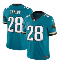 Men Jacksonville Jaguars 28 Fred Taylor Teal 2024 F U S E Prowler Throwback Vapor Limited Stitched Football Jersey Men Jacksonville Jaguars 28 Fred Taylor Teal 2024 F U S E Prowler Throwback Vapor Limited Stitched Football Jersey