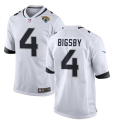Men Jacksonville Jaguars 4 Tank Bigsby White Stitched Game Jersey Men Jacksonville Jaguars 4 Tank Bigsby White Stitched Game Jersey
