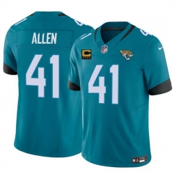 Men Jacksonville Jaguars 41 Josh Hines Allen Teal 2025 F U S E  With 4 Star C Patch Vapor Untouchable Limited Stitched Jersey