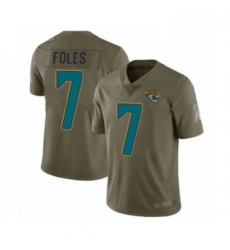 Men Jacksonville Jaguars 7 Nick Foles Limited Olive 2017 Salute to Service Football Jersey Men Jacksonville Jaguars 7 Nick Foles Limited Olive 2017 Salute to Service Football Jersey