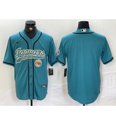 Men Jacksonville Jaguars Teal With Patch Cool Base Stitched Baseball Jersey 2 Men Jacksonville Jaguars Teal With Patch Cool Base Stitched Baseball Jersey 2