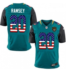 Men Nike Jacksonville Jaguars 20 Jalen Ramsey Elite Teal Green Home USA Flag Fashion NFL Jersey Men Nike Jacksonville Jaguars 20 Jalen Ramsey Elite Teal Green Home USA Flag Fashion NFL Jersey