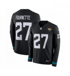 Men Nike Jacksonville Jaguars 27 Leonard Fournette Limited Black Therma Long Sleeve NFL Jersey Men Nike Jacksonville Jaguars 27 Leonard Fournette Limited Black Therma Long Sleeve NFL Jersey