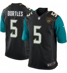 Men Nike Jacksonville Jaguars 5 Blake Bortles Game Black Alternate NFL Jersey Men Nike Jacksonville Jaguars 5 Blake Bortles Game Black Alternate NFL Jersey