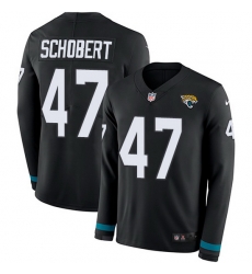 Nike Jaguars 47 Joe Schobert Black Team Color Men Stitched NFL Limited Therma Long Sleeve Jersey Nike Jaguars 47 Joe Schobert Black Team Color Men Stitched NFL Limited Therma Long Sleeve Jersey