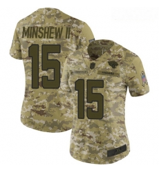 Jaguars #15 Gardner Minshew II Camo Women Stitched Football Limited 2018 Salute to Service Jersey Jaguars #15 Gardner Minshew II Camo Women Stitched Football Limited 2018 Salute to Service Jersey