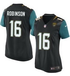 Nike Jaguars #16 Denard Robinson Black Alternate Womens Stitched NFL Elite Jersey Nike Jaguars #16 Denard Robinson Black Alternate Womens Stitched NFL Elite Jersey