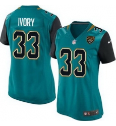 Nike Jaguars #33 Chris Ivory Teal Green Team Color Womens Stitched NFL Elite Jersey Nike Jaguars #33 Chris Ivory Teal Green Team Color Womens Stitched NFL Elite Jersey