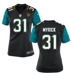 Women Jacksonville Jaguars #31 Jalen Myrick Black Jersey Women Jacksonville Jaguars #31 Jalen Myrick Black Jersey