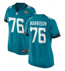 Women Jacksonville Jaguars 76 Anton Harrison Teal 2023 Draft Stitched Jersey Women Jacksonville Jaguars 76 Anton Harrison Teal 2023 Draft Stitched Jersey