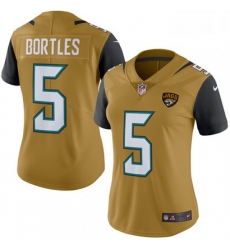 Womens Nike Jacksonville Jaguars 5 Blake Bortles Limited Gold Rush Vapor Untouchable NFL Jersey Womens Nike Jacksonville Jaguars 5 Blake Bortles Limited Gold Rush Vapor Untouchable NFL Jersey