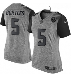 Womens Nike Jacksonville Jaguars 5 Blake Bortles Limited Gray Gridiron NFL Jersey Womens Nike Jacksonville Jaguars 5 Blake Bortles Limited Gray Gridiron NFL Jersey